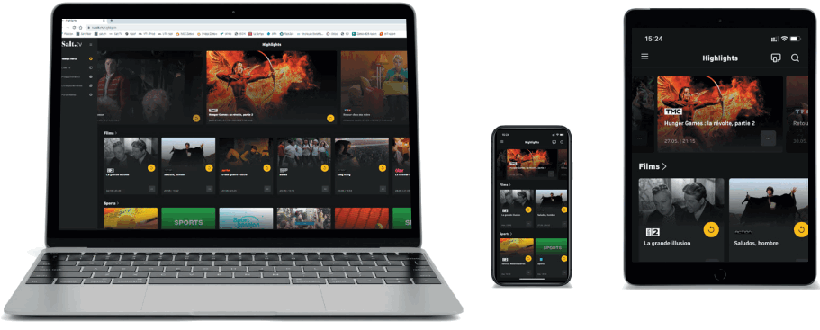 Salt tv Apple TV App - screens