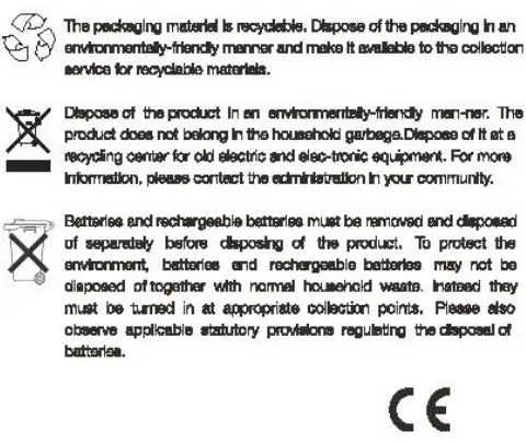 Shenzhen Bason Electronics Technology E114B LED Strip Light Instruction Manual - Disposal