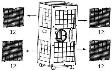 emerio PAC-125336.2 Portable Air Conditioner fig2