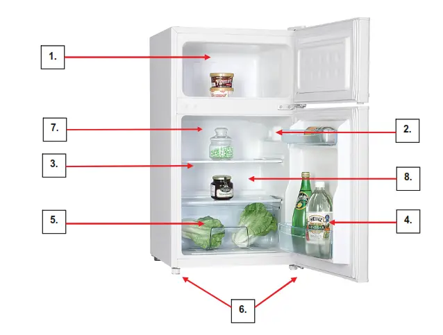 ICEKING IK2022WE Under Counter Fridge - Description of the Appliance