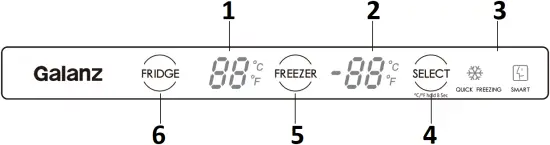 GLR16FS2D08 - Display Button