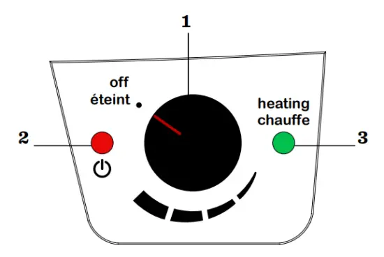RICARDO 63413 Waffle Maker Machine - CONTROL PANEL