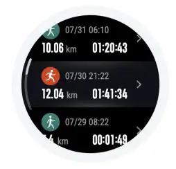 Xiaomi Smartwatch Amazfit T-Rex - View Workout Records