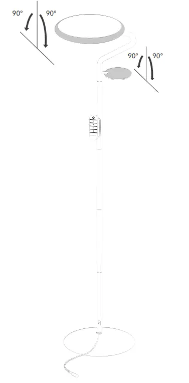 TAOTRONICS TT DL095 LED Floor Lamp - Adjusting Lamp Head