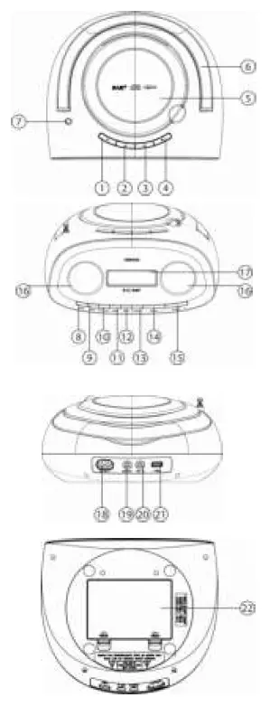 Lenco- SCD-69- Portable -Boombox- with- DAB+ FM -Radio -1