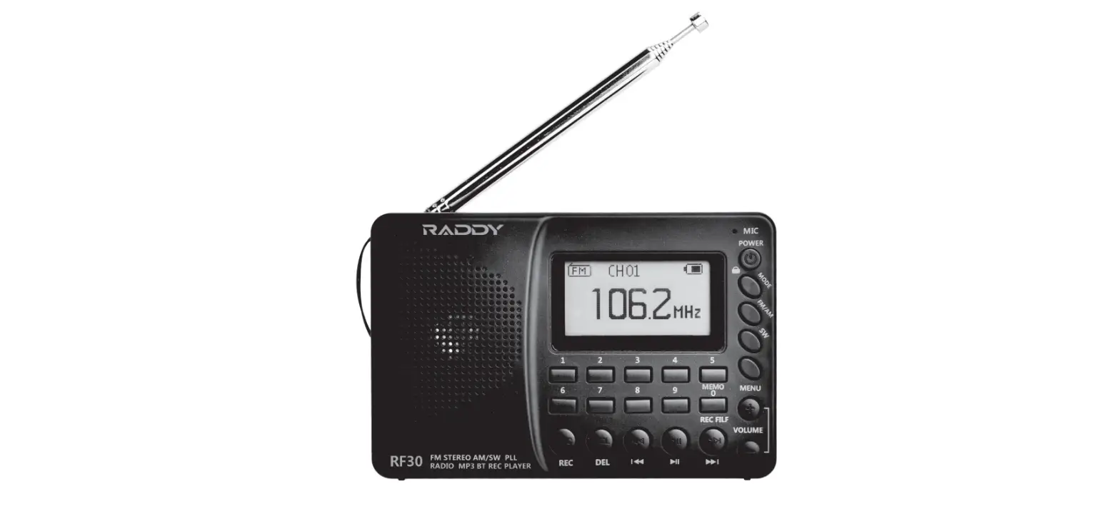 Raddy Rf30 Full-band Radio With Bluetooth Card Digital Recorder Instruction Manual Raddy Rf30 Full-band Radio With Bluetooth Card Digital Recorder Instruction Manual
