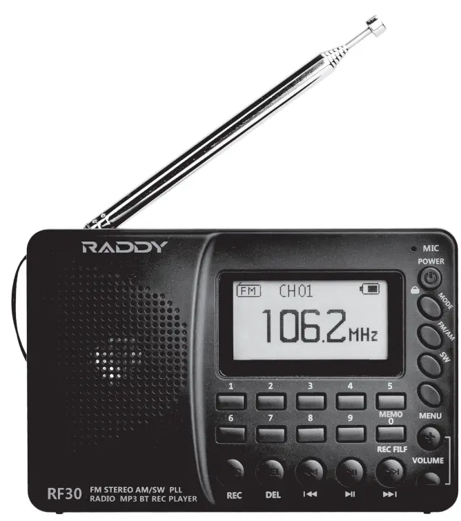 Raddy-RF30-Full-Band-Radio- with-Bluetooth-card-Digital0-Recorder-product