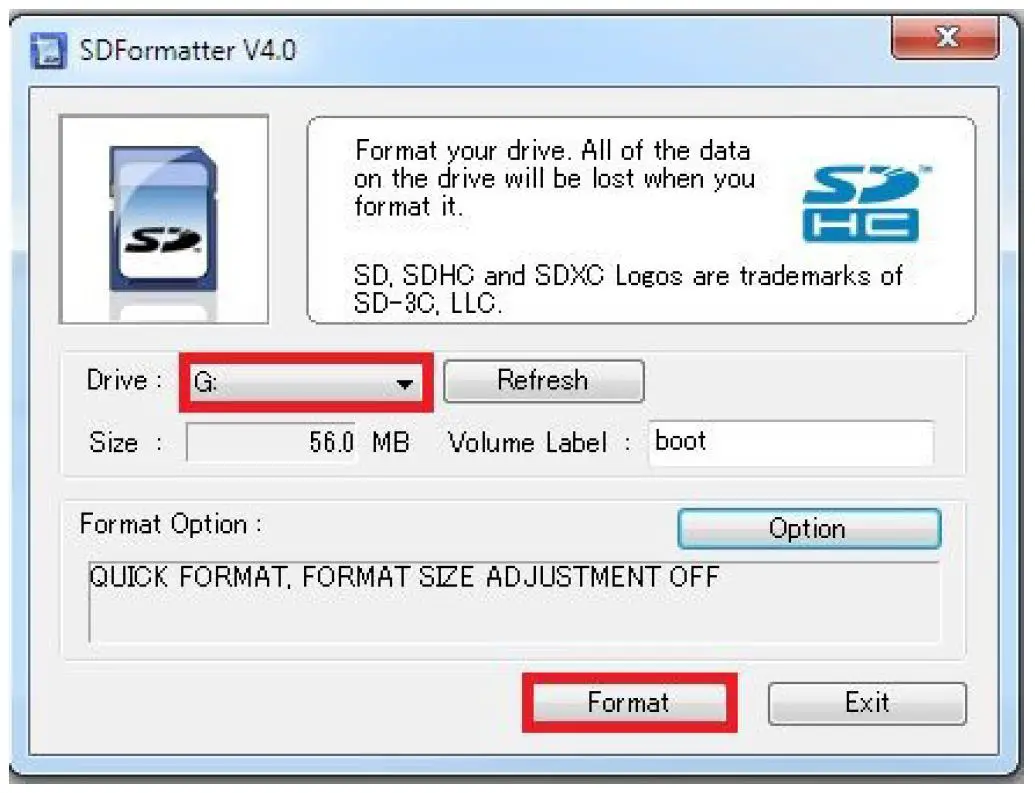 velleman 3.5 320 x 480 Touchscreen . Format the SD card