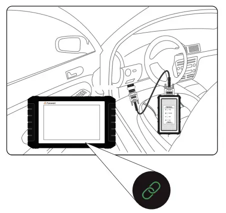Foxwell i75TS TPMS RDKS und Diagnosegerät 8 Tablet - vehicle Connection 2