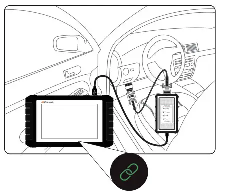 Foxwell i75TS TPMS RDKS und Diagnosegerät 8 Tablet - vehicle Connection 3