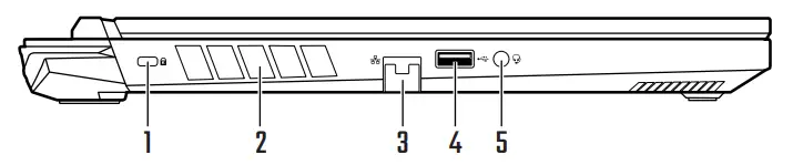 acer AN515 46 Nitro 5 Portable Laptop - Left view