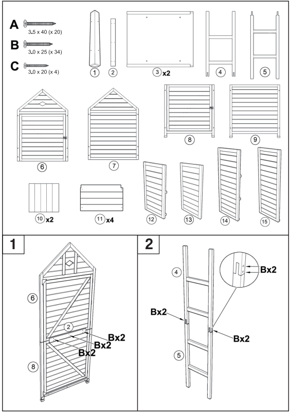 COSTWAY OP70313 Wooden Shed - 1