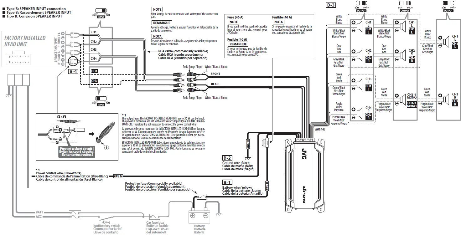 JVC KS-DR2004D Compact 4 Channel Digital Amplifier 09