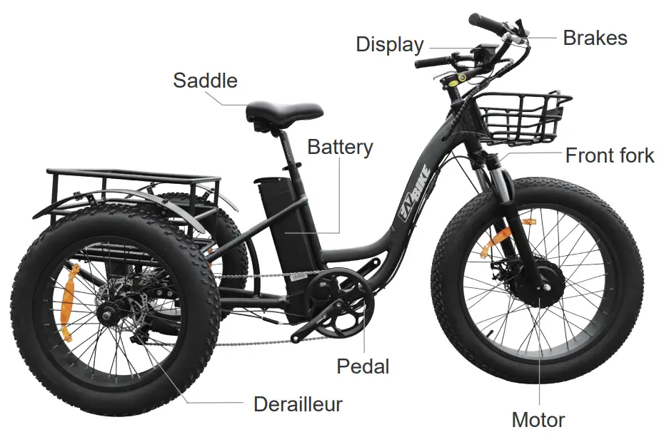 EAZbike STM-DT Electric Bike with 750w Motor - fig1
