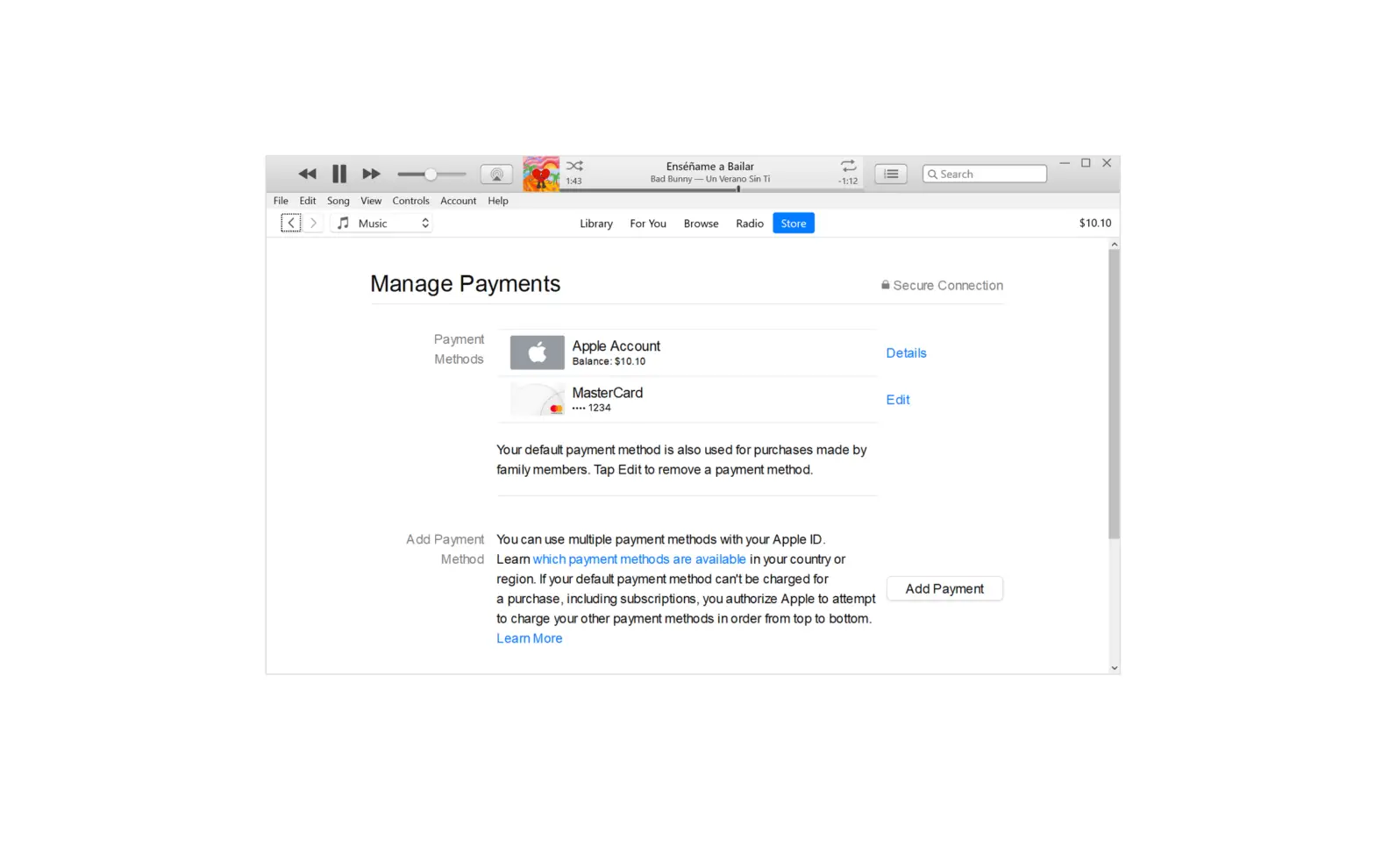 Manage Your Payment Info