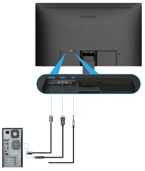 KOORUI 24N1A 24 Inch Business Computer Monitor - usbl