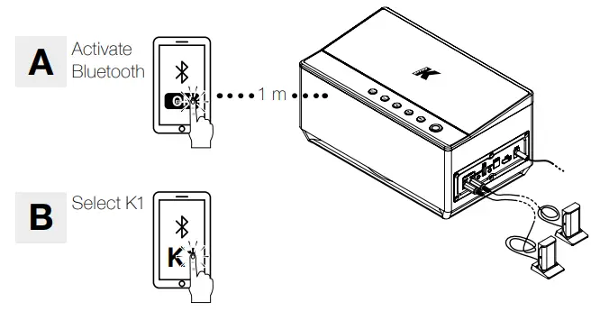 K ARRAY K1 High Performance Mini Audio System - Bluetooth Pairing