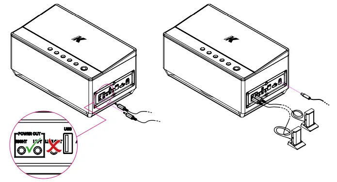 K ARRAY K1 High Performance Mini Audio System - Wiring