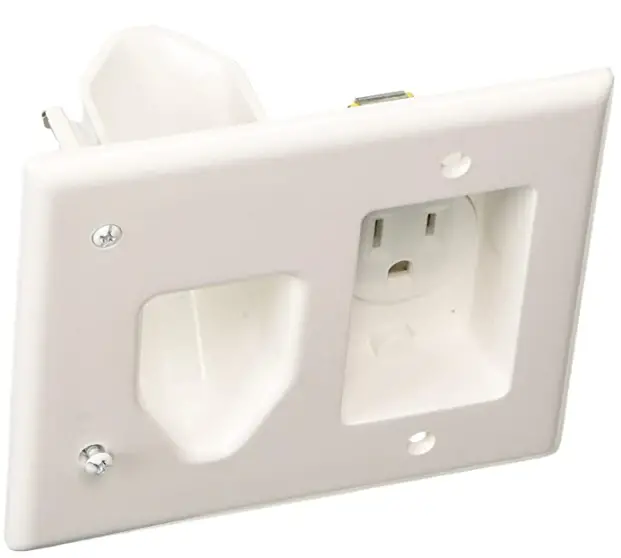 Monoprice-104006-Recessed-Low-Voltage-Cable-Wall-Plate-with-Recessed-Power-fig-2