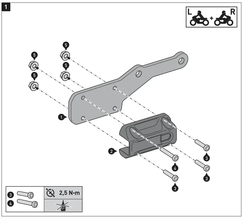 SW MOTECH BC HTA 08 740 11501 B Saddlebag Set I - Fig