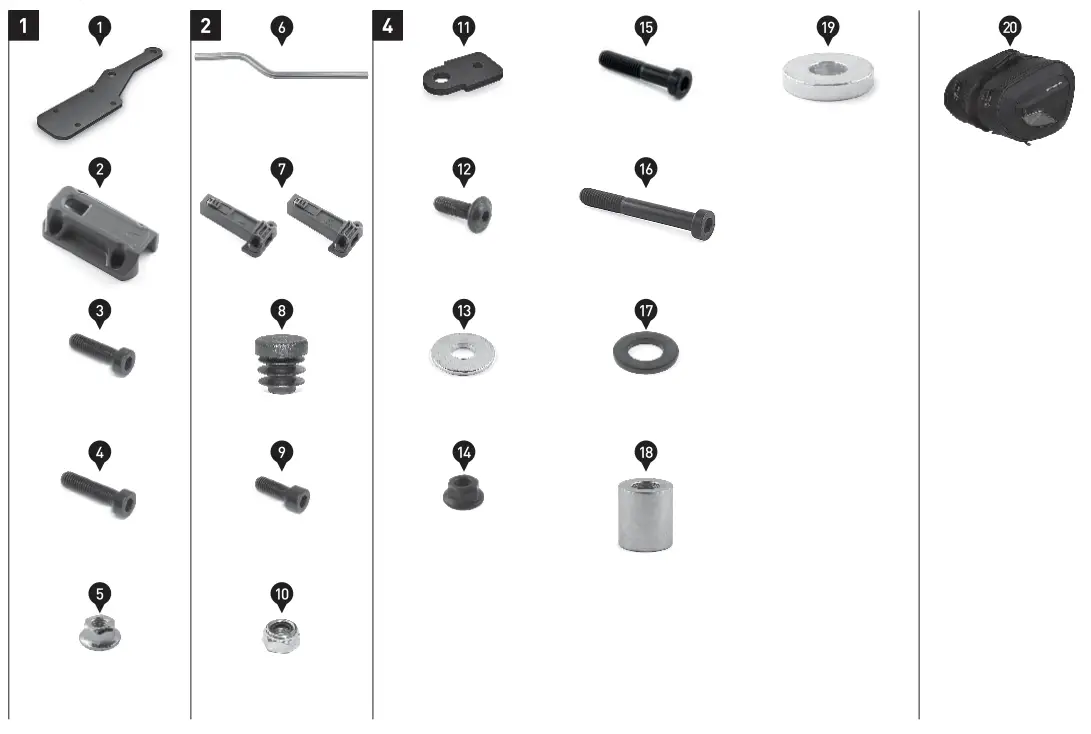 SW MOTECH BC HTA 08 740 11501 B Saddlebag Set I