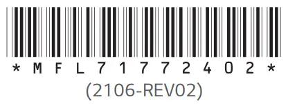 LG WB21LMB Slim Wall Mount - bar code