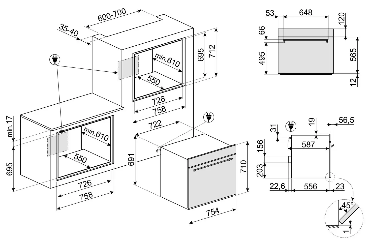 smeg SOU3300TX Oven - ACCESSORIES INCLUDED 2