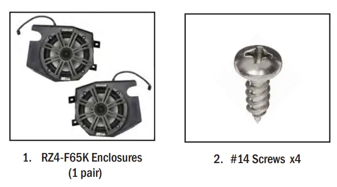 SSV WORKS RZ34 Q3K3 RZR 3 and RZR 4 Kicker 3 Speaker Audio Kit-fig3
