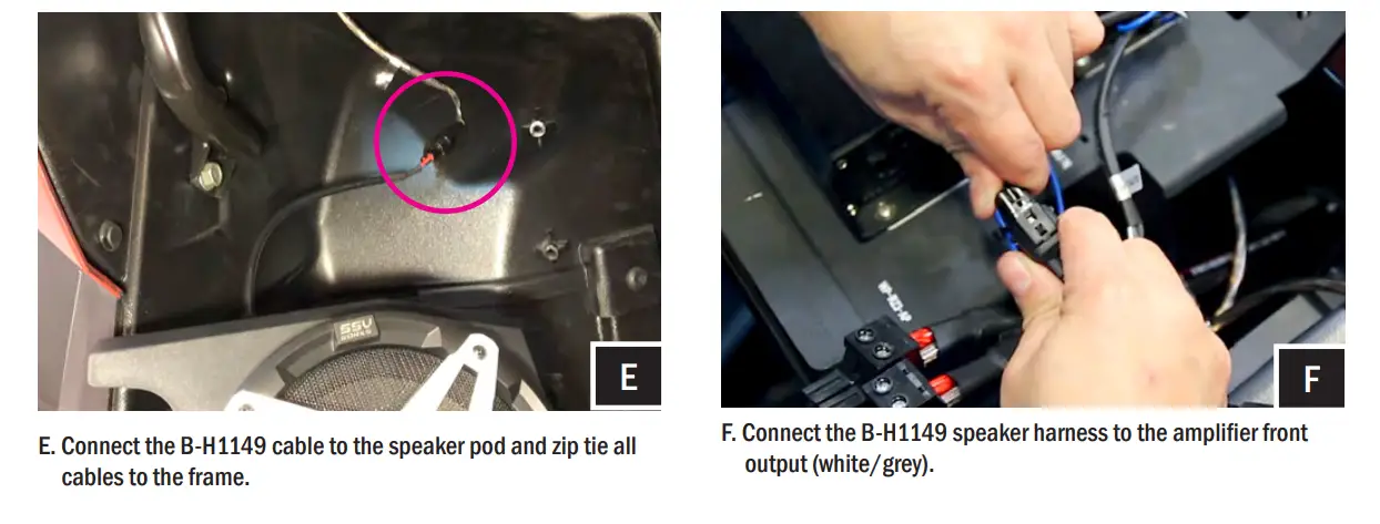 SSV WORKS RZ34 Q3K3 RZR 3 and RZR 4 Kicker 3 Speaker Audio Kit-fig54