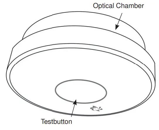 NEXA WSA-102 Optical Smoke Alarm for Wireless Connection in Series - Testknapp