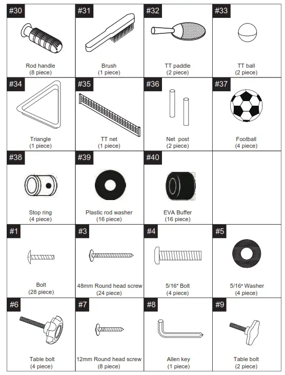 SereneLife SLMTGTFD81B 48 Inch 5 in 1 Foldable Multi-Function Game Table - 2