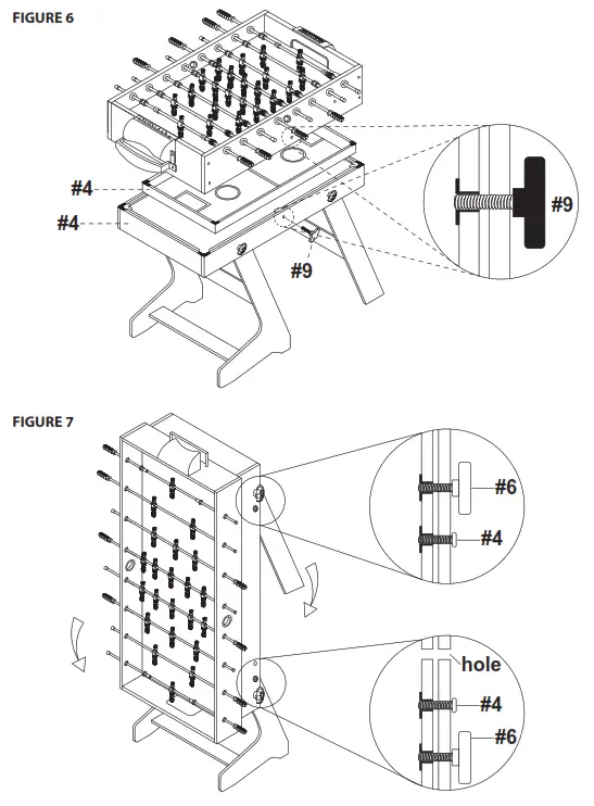 SereneLife SLMTGTFD81B 48 Inch 5 in 1 Foldable Multi-Function Game Table - 6