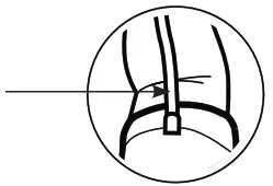 Center tube over middle of arm