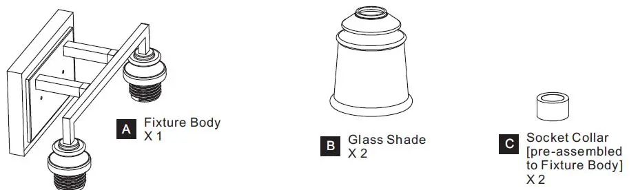 QUOIZEL MCI8614MBK 2 Light 15 inch Matte Black Bath Light Wall Light-2