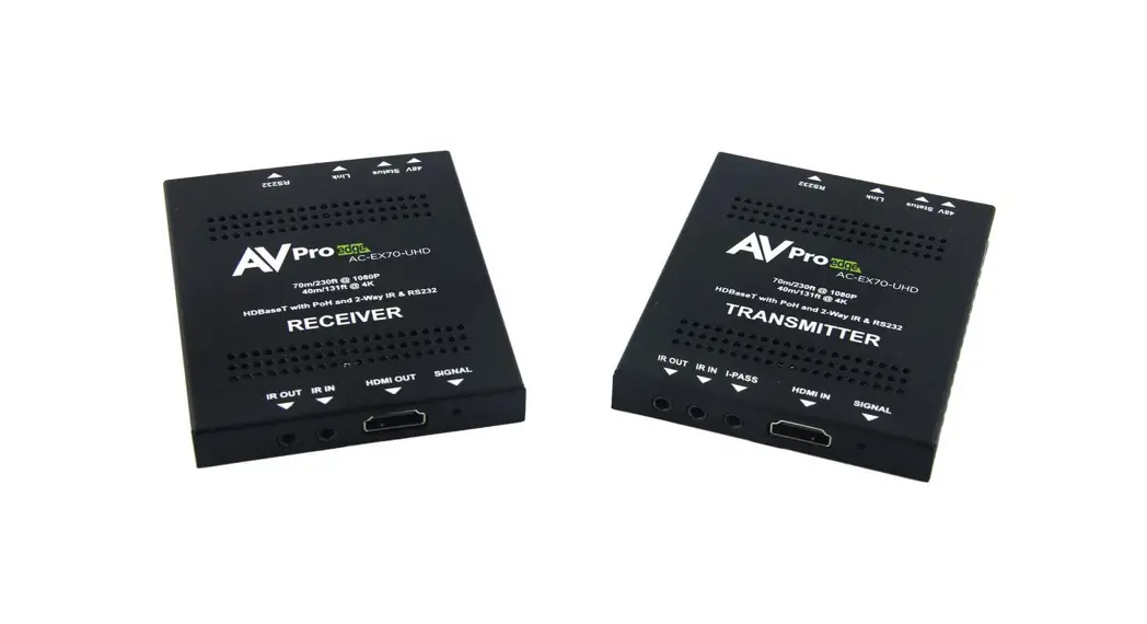 Avpro Edge Ac-ex70-uhd-kit Ultra Slim 4k Hdmi Via Hdbaset 70 Meter Extender User Guide