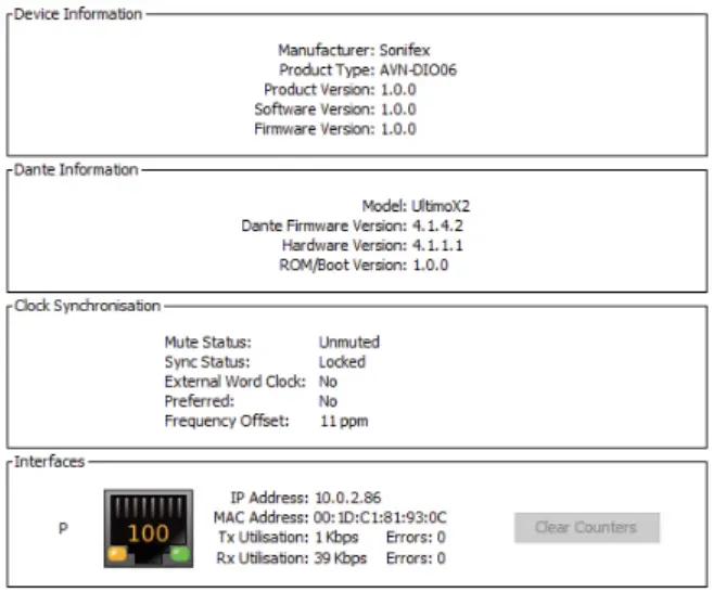 SONIFEX AVN DIO06 7 8 Series DIO Audiophile Dante Interfaces - fig 8