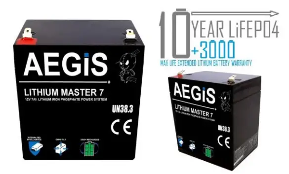 LITHIUM MASTER ABL-12007P 12V 7Ah Li-ion Battery Bluetooth - Fig 1