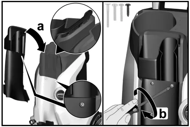 Mounting the storage for spray lances