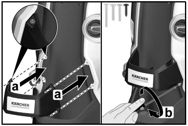 Mounting the storage for spray lances