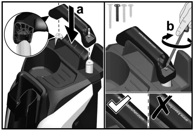 Mounting the transport handle