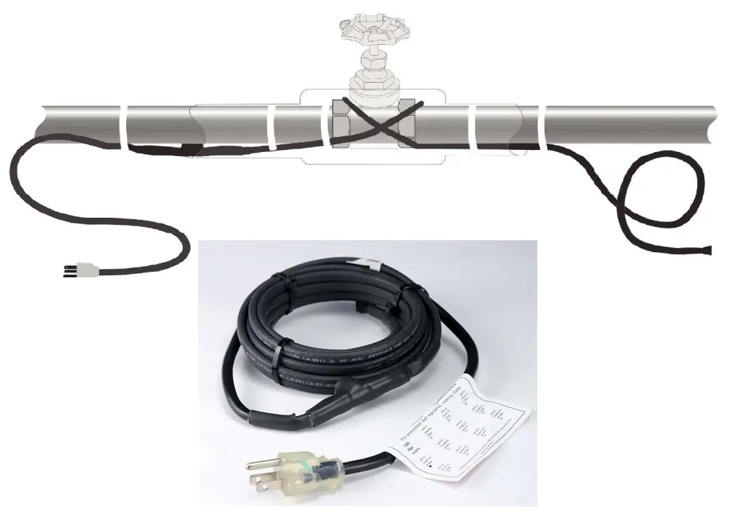 WARMALL JHSF-3-1 Pre-Assembled Self-Regulating Heating Cable with Build-In Thermostat