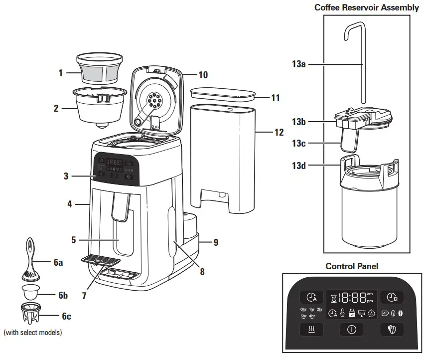 Hamilton Beach 47600 One Press Dispensing Coffee Maker Machine - fig 1