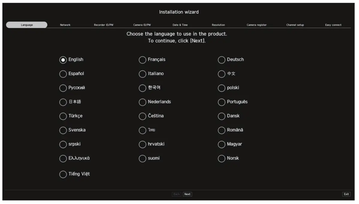 Installation Wizard Setup