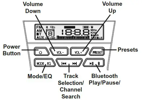HERCULES HH107B 20V120V Dual Power Bluetooth Radio Speaker - Display