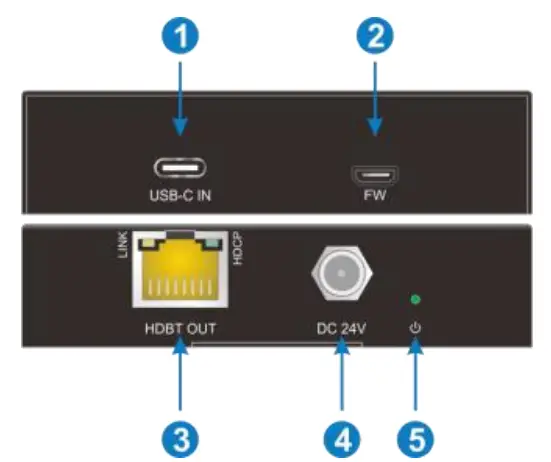 VIVOTEK VLUSBCEXT150 USB-C KVM Extender over HDBT - Description