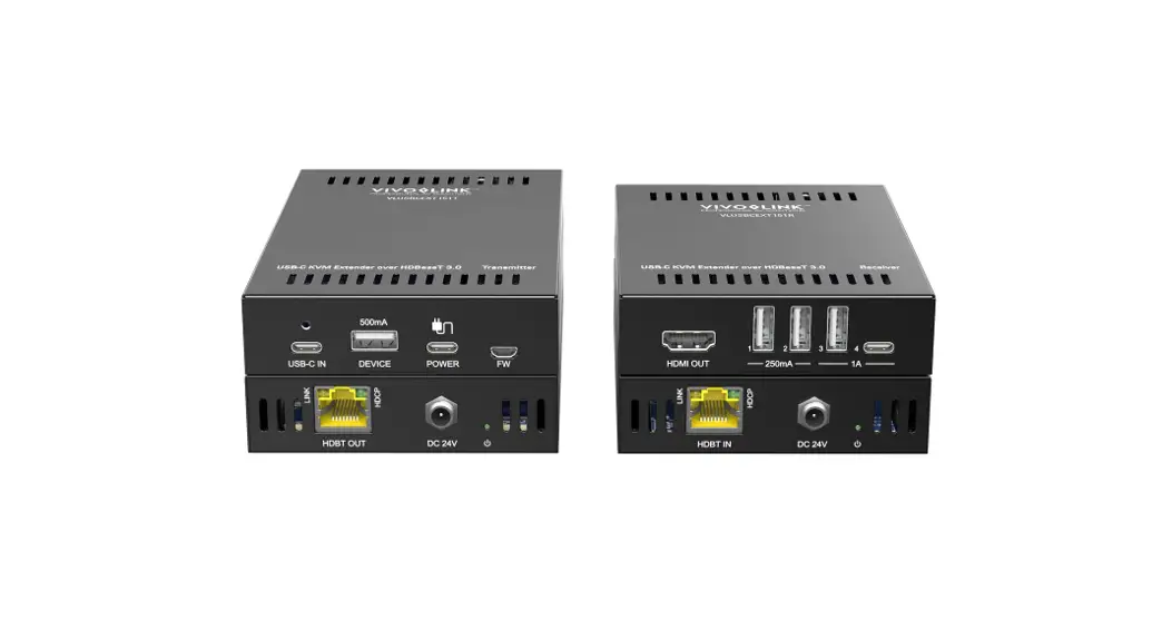Vivotek Vlusbcext150 Usb-c Kvm Extender Over Hdbt User Manual