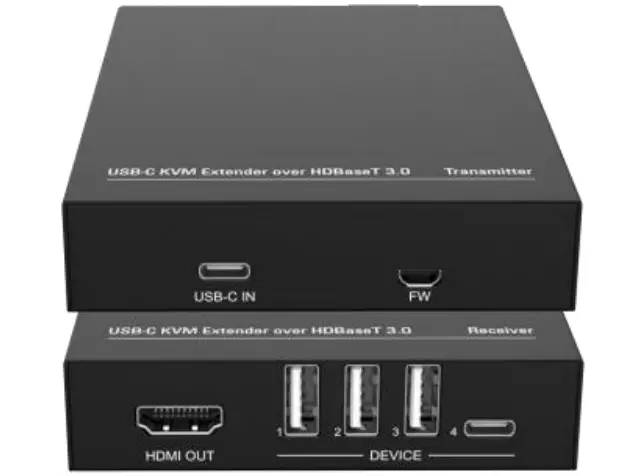 VIVOTEK VLUSBCEXT150 USB-C KVM Extender over HDBT