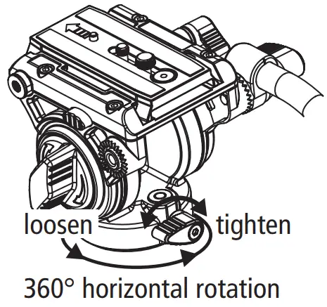 Rollei VH 6 Video Head - Base locking knob
