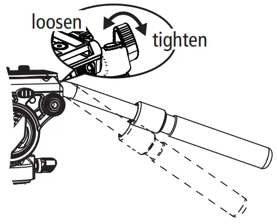 Rollei VH 6 Video Head - Handle lock knob