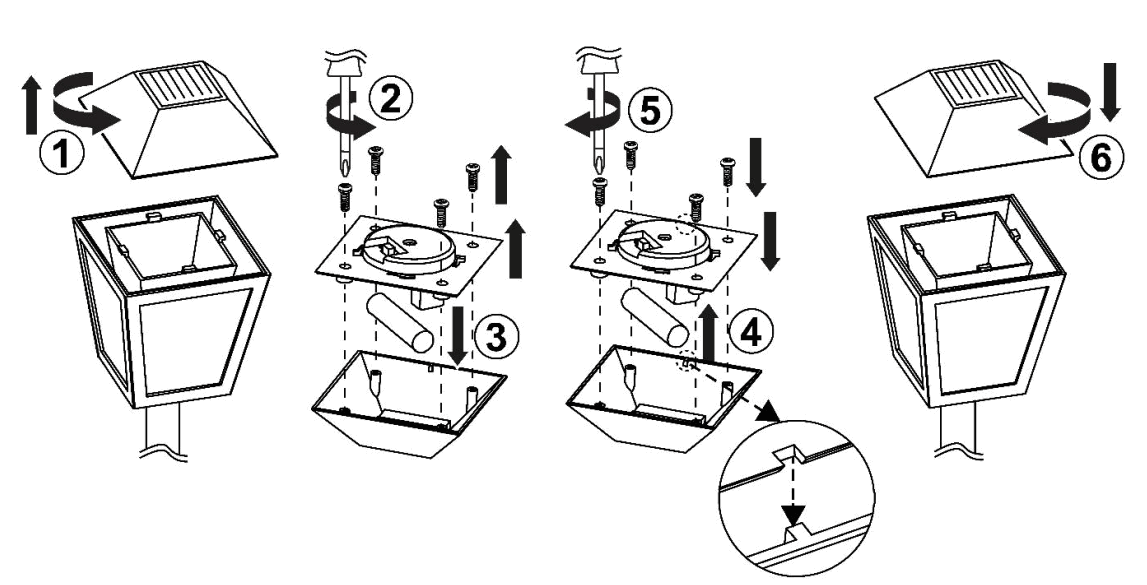 westfalia 96 76 68 Solar LED Light Set - Battery